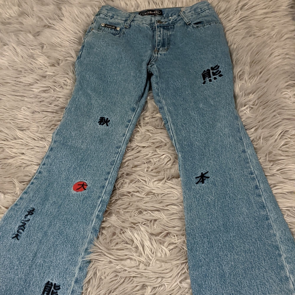 Zana.Di vtg bootcut jeans with embroidery size 3